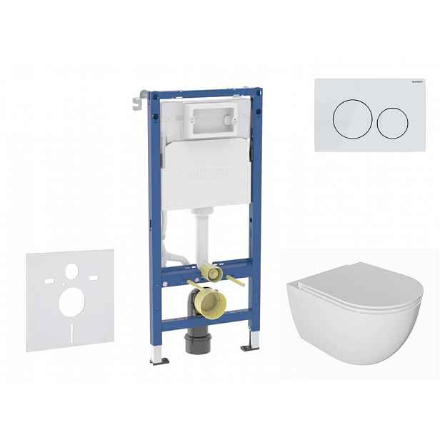 Geberit Duofix - Set předstěnové instalace, klozetu Oudee a sedátka softclose, tlačítko Delta20, alpská bílá SANI11CA3138B