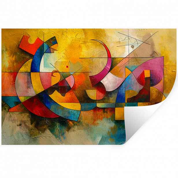 MuchoWow SAMOLEPKA NA ZEĎ Umění - abstraktní - moderní 120x80 cm
