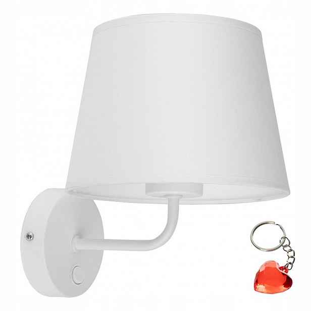 Nástěnné svítidlo Lampa Bílá Kov Látka E27 15W Maja Tk Lighting