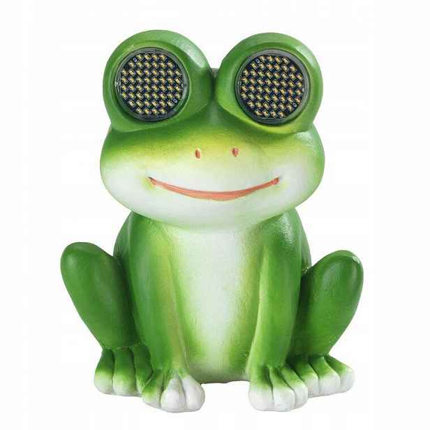 Zahradní Figurka Žabka Led Polyresin 11,8 CM X 13,5 CM Solární
