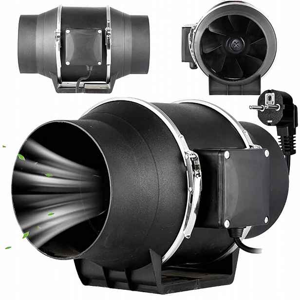 Dvourychlostní odtahový kanálový ventilátor 100 mm 220 m3 h, 40 W, tichý