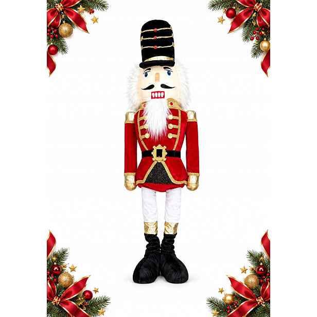 Louskáček 105 CM Vánoční Figurka Stojící Dekorace XXL