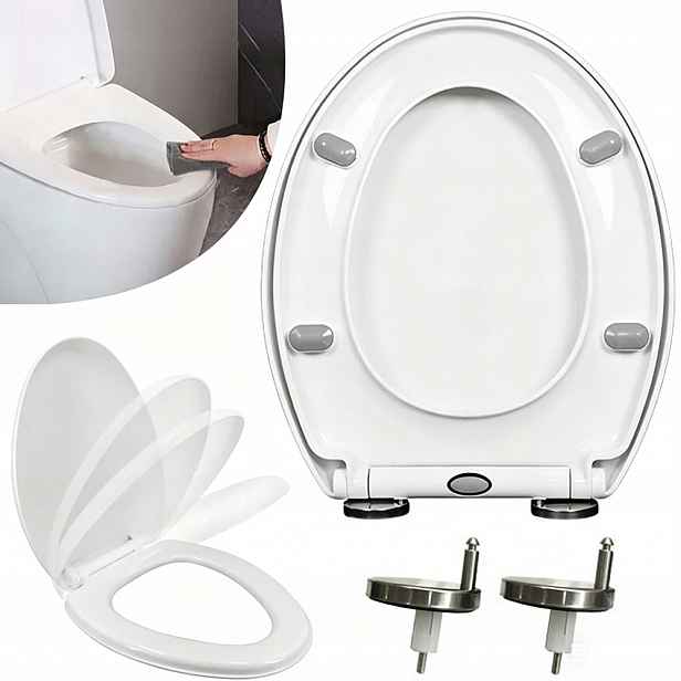 Wc Sedátko S Pozvolným Sklápěním, Tvrdé, Univerzální, Silné, Odnímatelné, Prémiové Wc