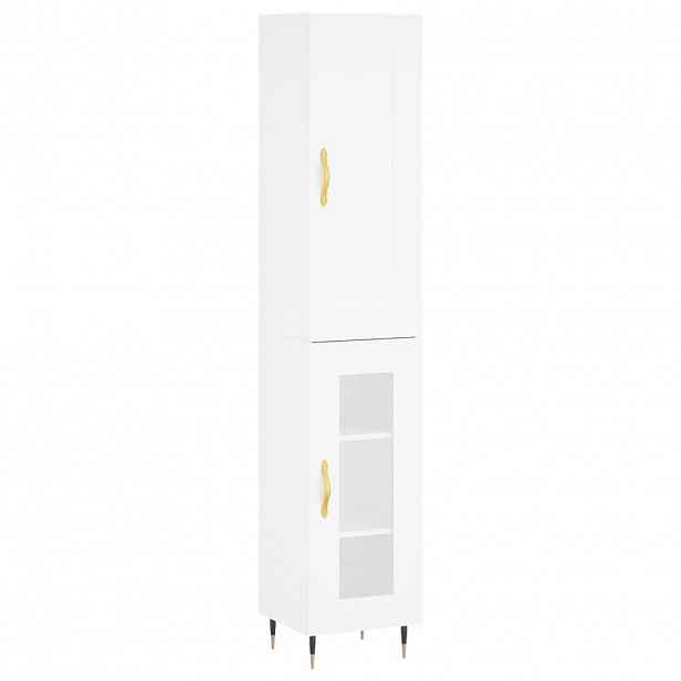 vidaXL Skříň highboard bílá 34,5 x 34 x 180 cm kompozitní dřevo