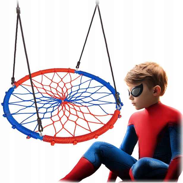 Houpačka houpací hnízdo Swingo 95 cm modro-červená