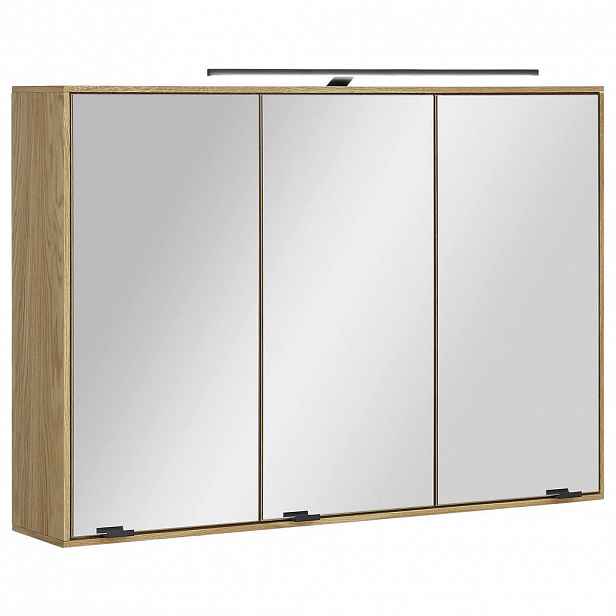 Linea Natura ZRCADLOVÁ SKŘÍŇKA, barvy dubu, 100/70/20 cm