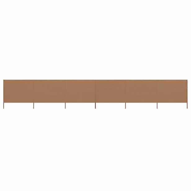 vidaXL 6dílná zástěna proti větru látková 800 x 120 cm taupe