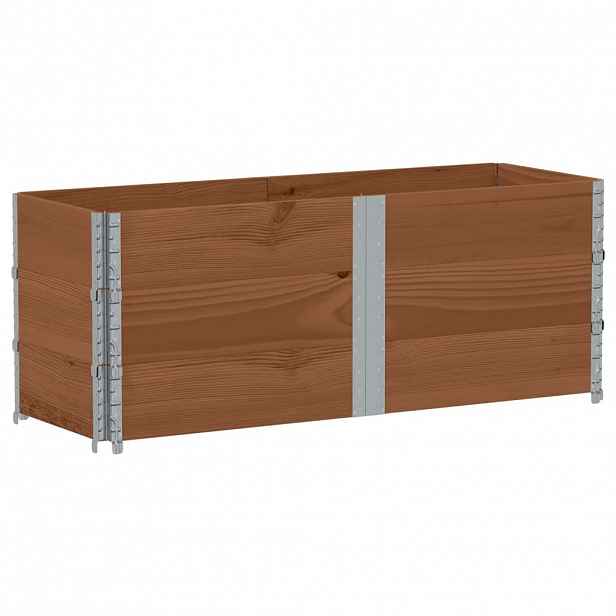 vidaXL Paletové nástavce 3 ks hnědé 150 x 50 cm masivní borové dřevo