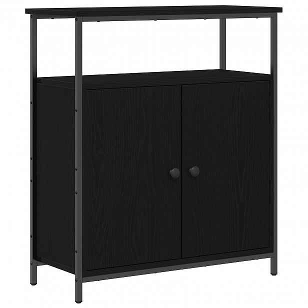 vidaXL Servírovací skříň Černý dub 70 x 30 x 80 cm Kompozitní dřevo