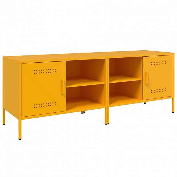 vidaXL TV skříňky 2 ks hořčicově žluté 68 x 39 x 50,5 cm ocel