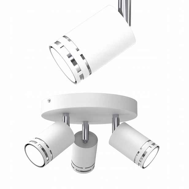 Stropní Svítidlo Stropní Bílý Chrom Pohyblivý Led Gu10 Polská Lampa Spot Reflektor