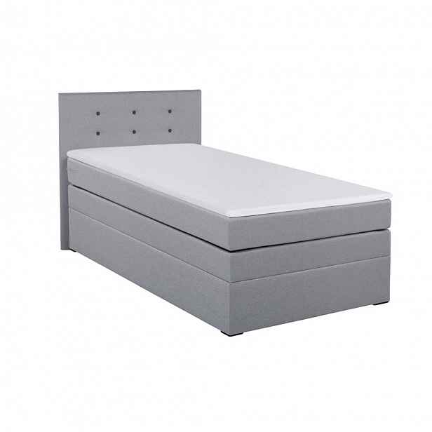 Boxspring Postel 90x200cm,  Sivá