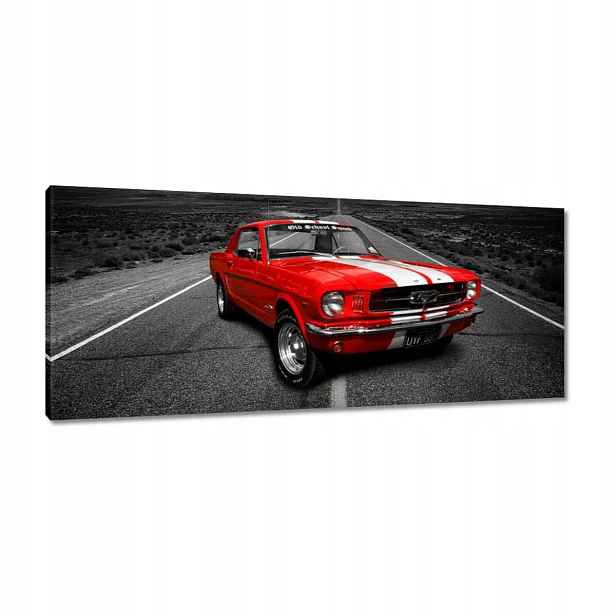 Obrazy 100x40 Červený Ford Mustang