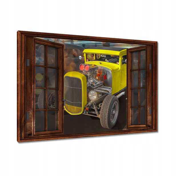Obrazy 120x80 Žlutý Hot Rod