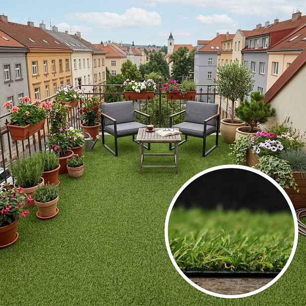 AKCE: 45x380 cm Umělá tráva Robina New, zelená, exteriér, Betap