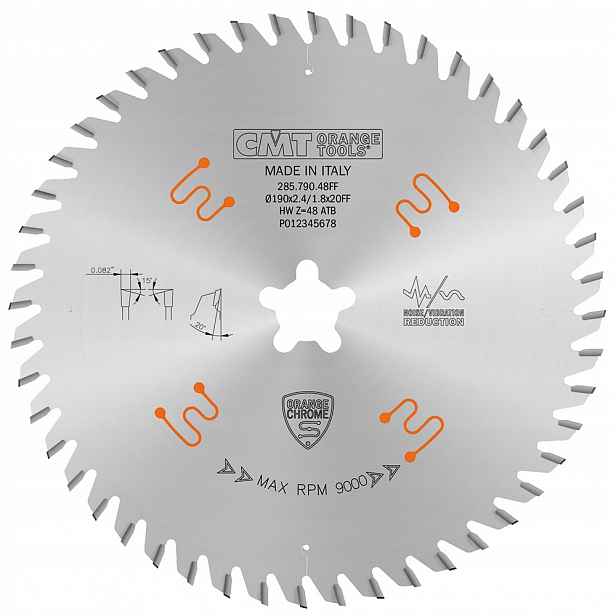 Cmt Pila Hm na dřevo překližka 190x20x48Z Festool Fast Fix