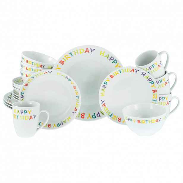 Creatable KOMBINOVANÁ SOUPRAVA Happy Birthday 20dílné