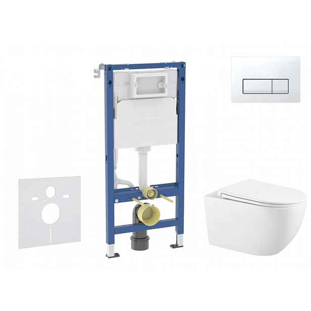 Geberit Duofix - Set předstěnové instalace, klozetu Gaia a sedátka softclose, tlačítko Delta50, alpská bílá SANI11CA3144B
