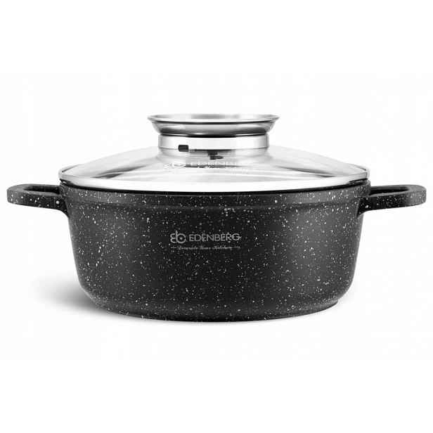 Hrnec Mramorový Kotlík 4,5 L 24 cm Indukce Plynová Trouba Edenberg 8118