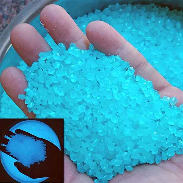 TEMU 6350 ks Fluorescenční pryskyřicové kamínky pro dekoraci světel - Zahradní dekorace, hmotnost 0,33 Lbs, průměr 0,197 palců, vhodné pro lahve