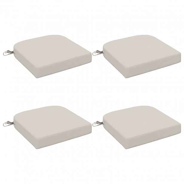 vidaXL 4-dílné sedáky SOEST 4 pcs 100% polyester Bílá 40 x 40 x 7 cm