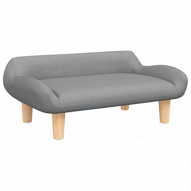 vidaXL Pelíšek pro psy světle šedý 70 x 40 x 24 cm textil