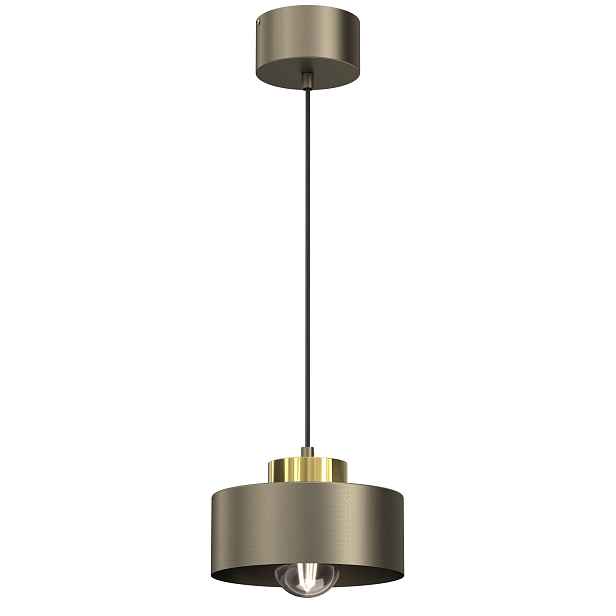 Závěsná lampa Marti Zlatá Šedá Kovové stínítko 1xE27 20 cm