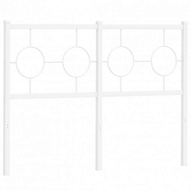 vidaXL Kovové náhradní čelo postele bílé 120 cm