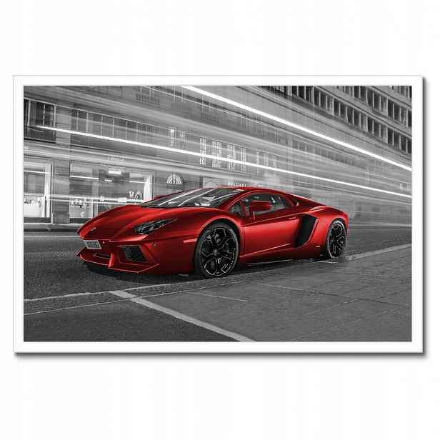 Plakáty v rámu 60x40 Červené auto