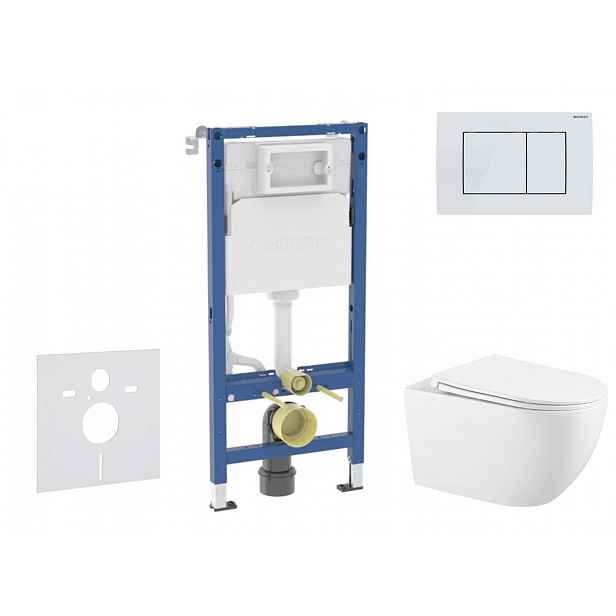Geberit Duofix - Set předstěnové instalace, klozetu Gaia a sedátka softclose, tlačítko Delta30, alpská bílá SANI11CA3146B