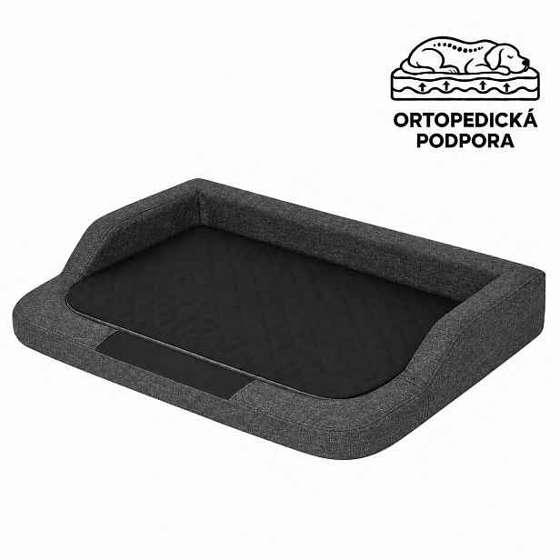 Ortopedický pelíšek pro psy ORTAVIO EKOLEN černý L, XL, XXL Rozměr: XL-94x62 cm