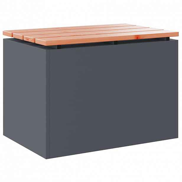 vidaXL Zahradní lavice 1-Počet míst 60 x 40 x 43 cm Ocel Antracit