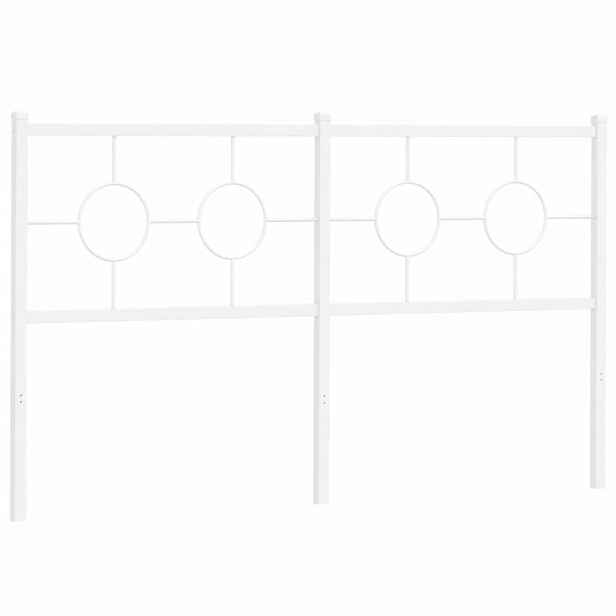 vidaXL Kovové náhradní čelo postele bílé 160 cm