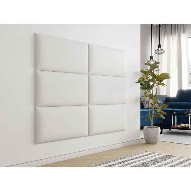 Čalouněný panel na zeď 84x42 PAG - bílá ekokůže