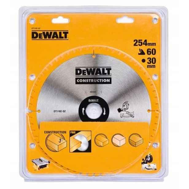 kotoučová pila na dřevo, 60 zubů, Construction DeWALT [DT1182-QZ]