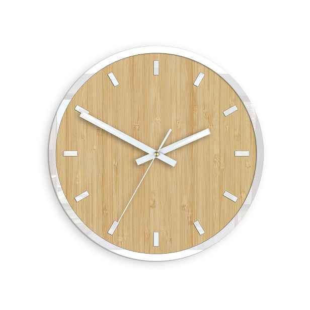 ModernClock Bambusové nástěnné hodiny Bamboo 30 cm hnědé