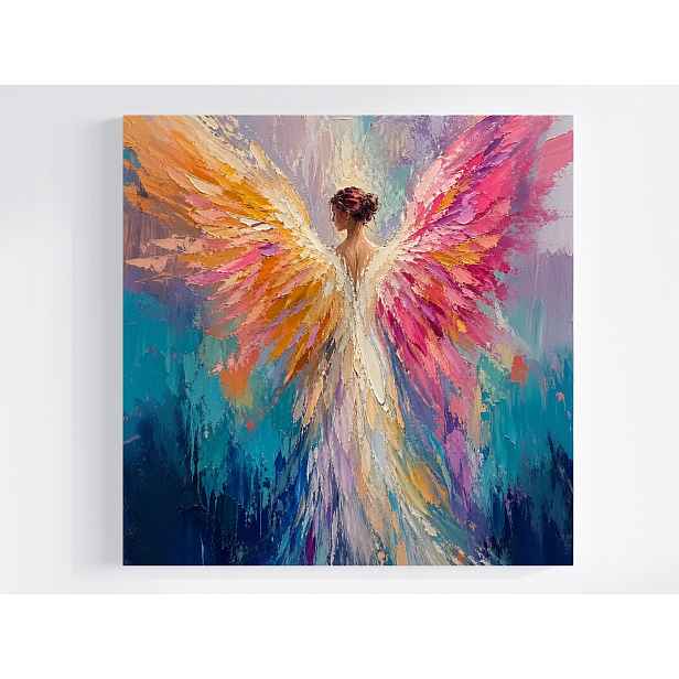 Obraz Na Plátně Canvas Postava Žena Barevný Anděl Ochrana Péče 50x50