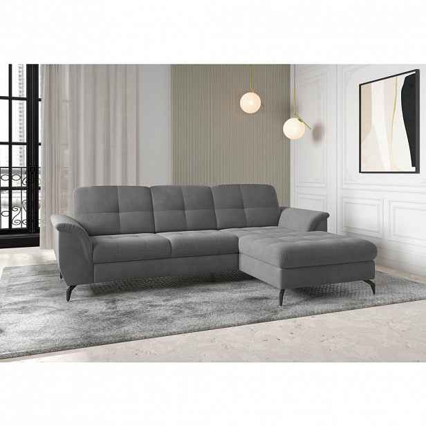 Sit & More ROHOVÁ SEDAČKA, textil, šedá