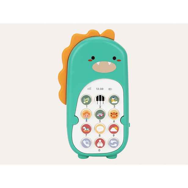 eliNeli Dětský telefon dinosaurus - zelený