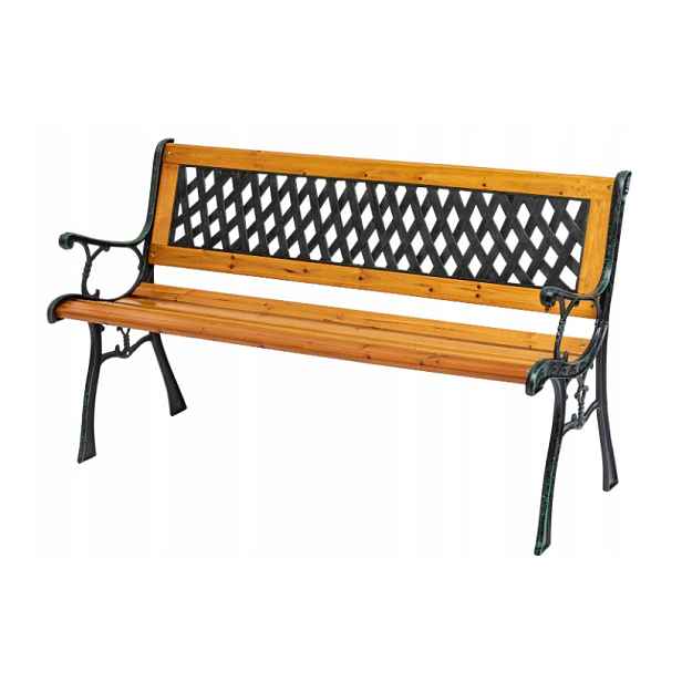 Livarno 2-místná lavička s výpletem, stylová terasa, pozemek s opěradlem, 126 cm