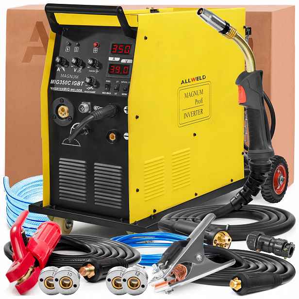 Poloautomatický Magnum Mig 350C Mma Tig DC Flux 400V 350A Svařování Spool Gun