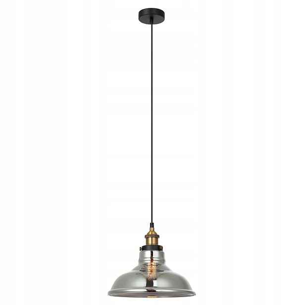 Závěsná lampa Hubert industriální černá sklo E27 1x40W Italux