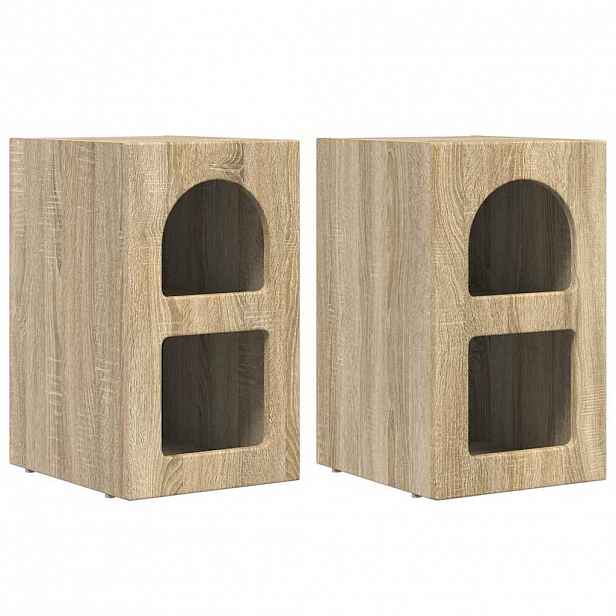vidaXL Noční stolek ELST 2 ks Sonoma dub 29,5 x 33,5 x 50 cm