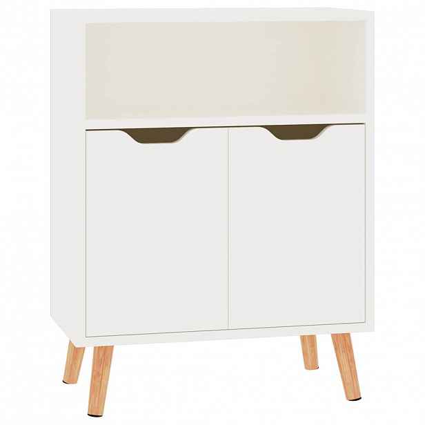 vidaXL Příborník bílý s vysokým leskem 60x30x72 cm kompozitní dřevo