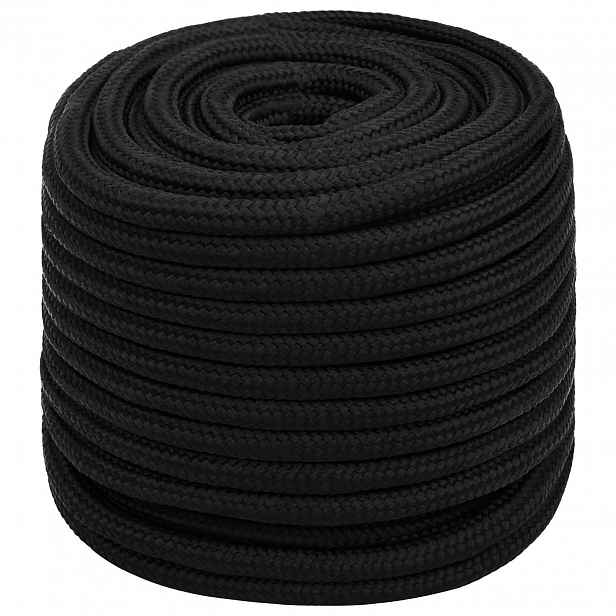 vidaXL Víceúčelové užitkové lano 18 mm 25 m Černá Polyester