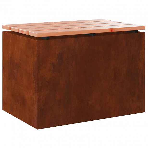 vidaXL Zahradní lavice 1 -Seater 60 x 40 x 43 cm Rezavá Obdélníkový