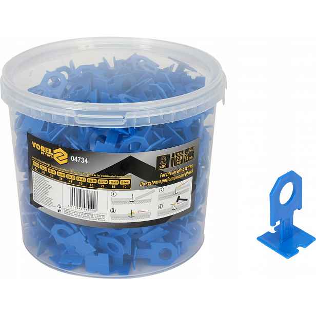 Vorel 04734 Klipy Pro Vyrovnání 2 MM 400 Ks