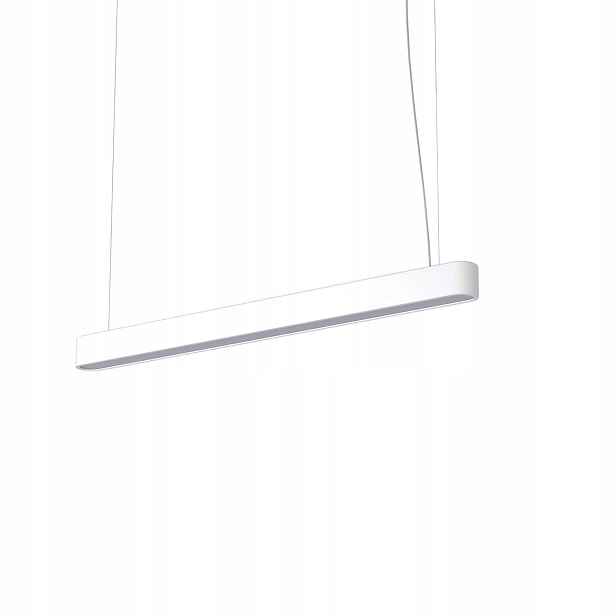 Závěsná lampa bílá podlouhlá 95 cm nad jídelní stůl Soft Nowodvorski