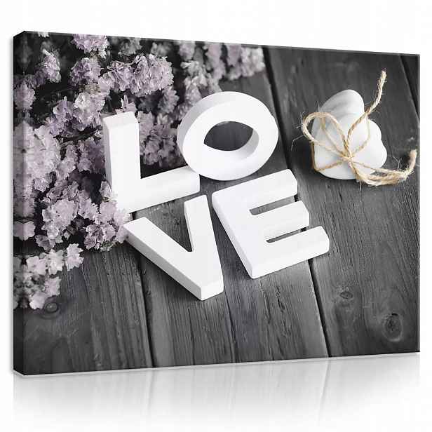 Obraz Na Plátně Canvas 80x60 Srdce Květiny Love