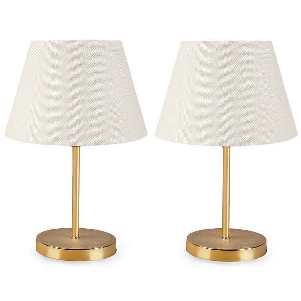 Opviq Sada 2 stolních lamp Deno II krémová